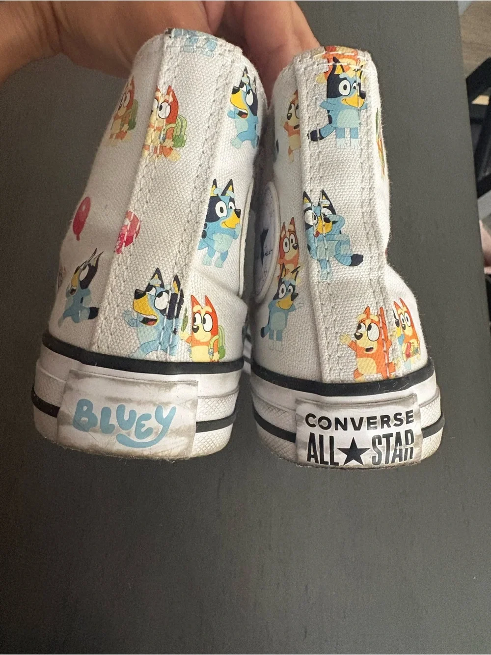 Converse Kids White High-Top Sneakers with Multicolor Character Print